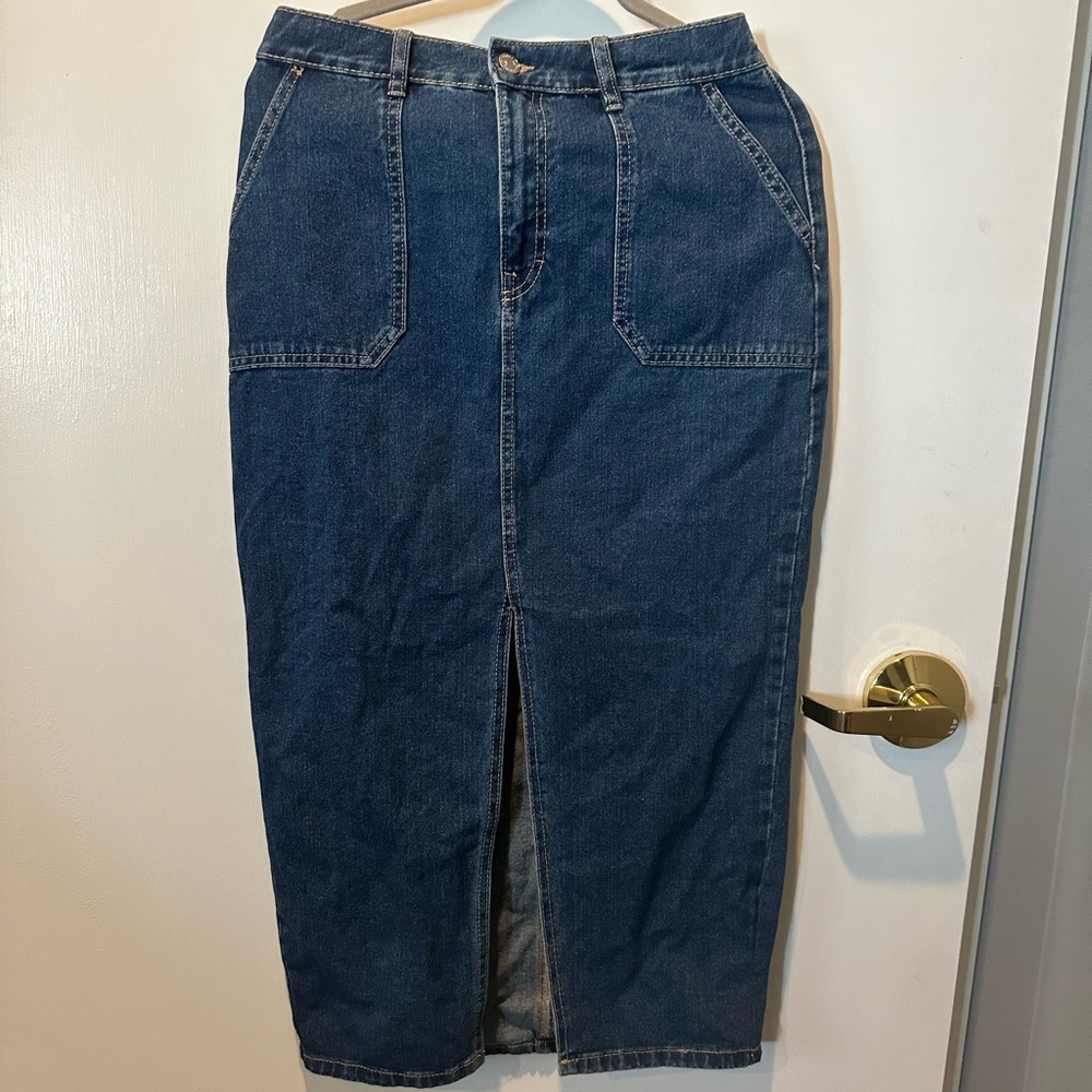 Ardene Blue Denim Midi Skirt